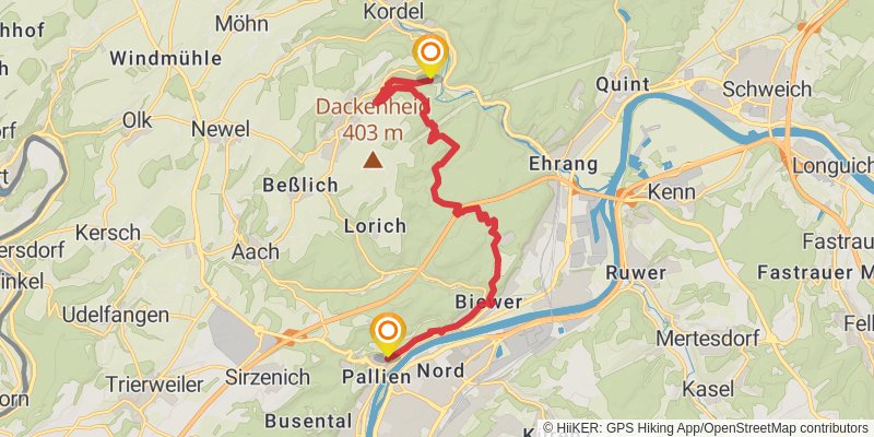 Eifelsteig stage 18 Map