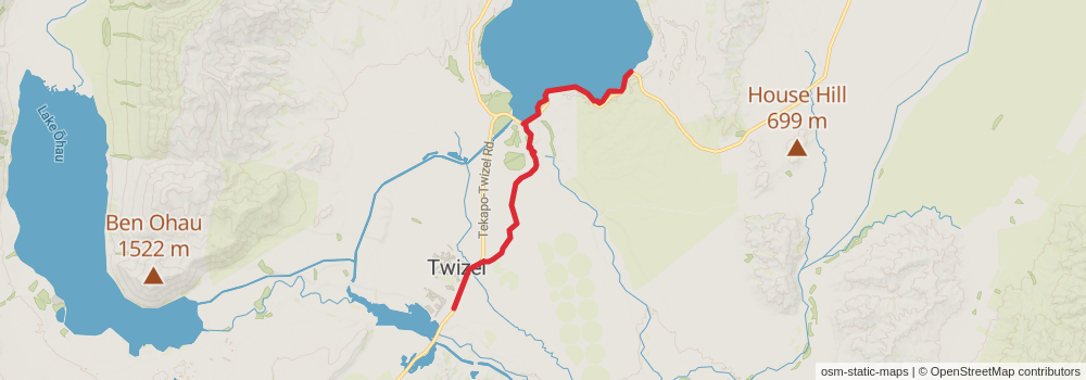 Te Araroa South Island stage 52 Map