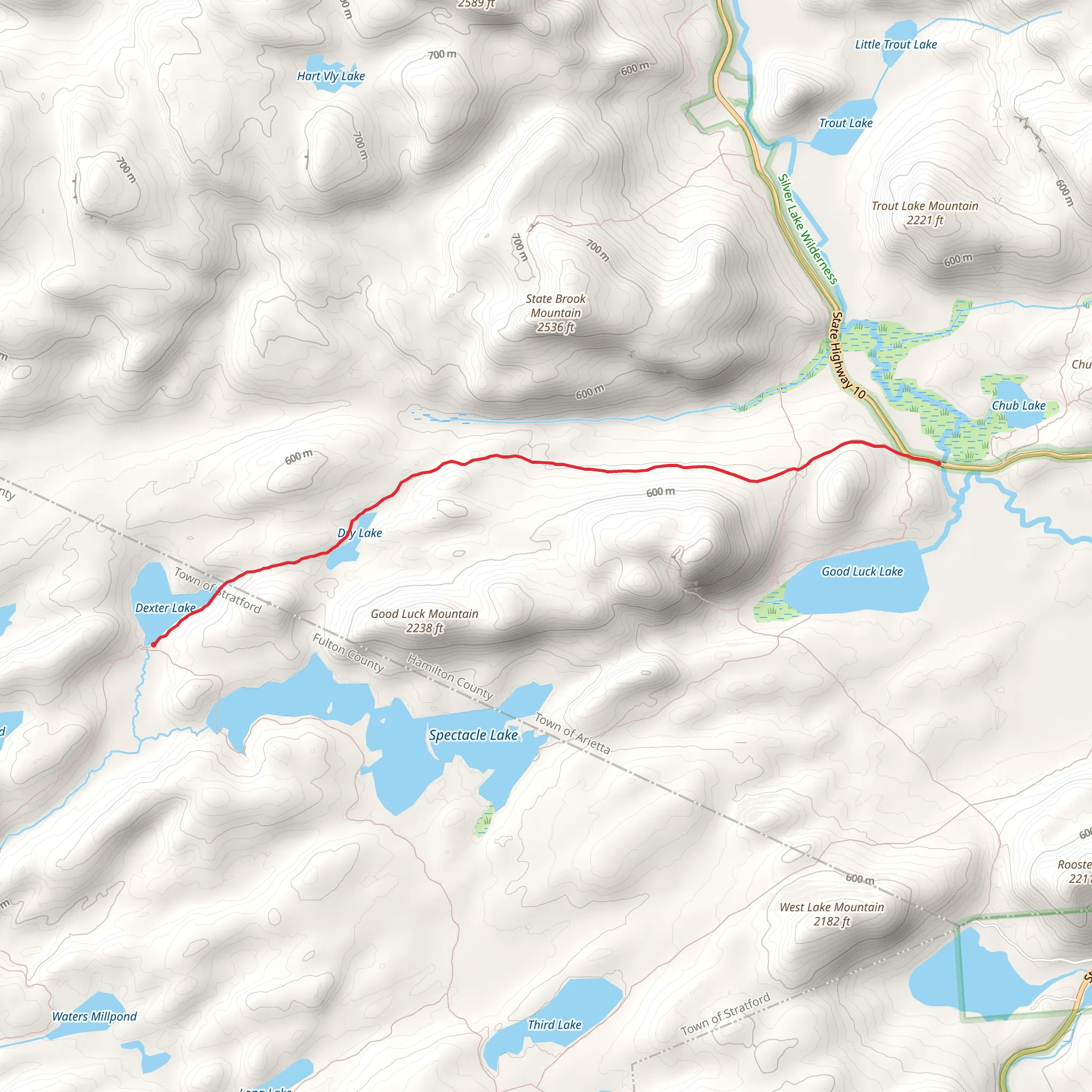 Dexter Lake Trail mobile static map