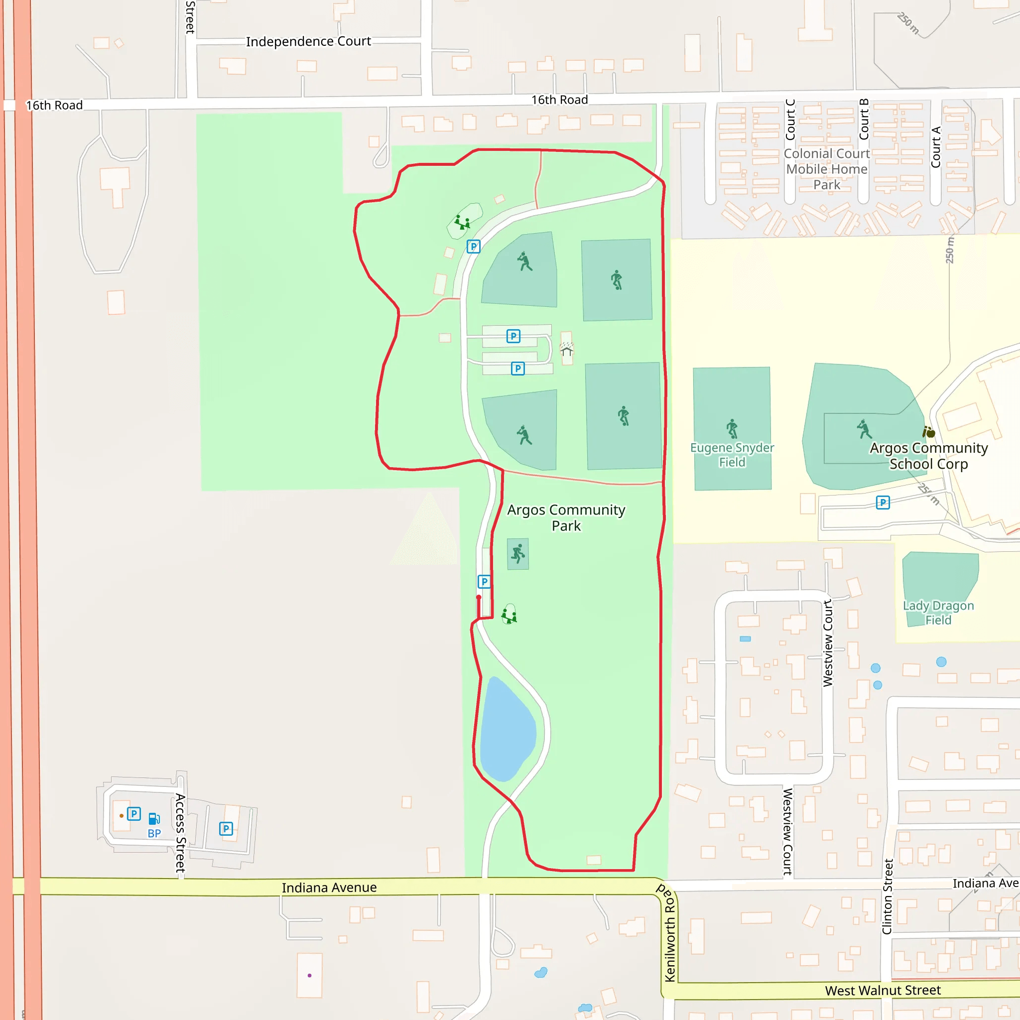 Argos Community Park Loop mobile static map
