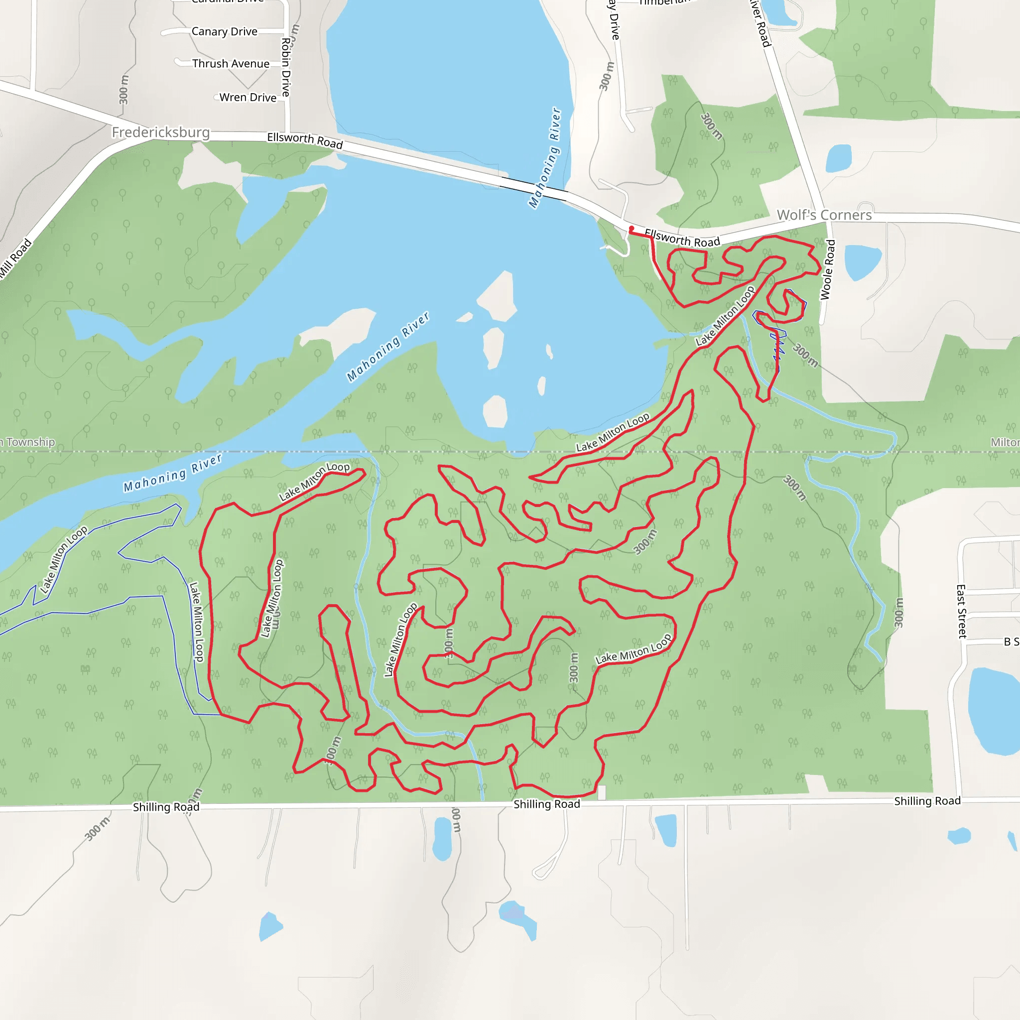 Lake Milton Loop mobile static map