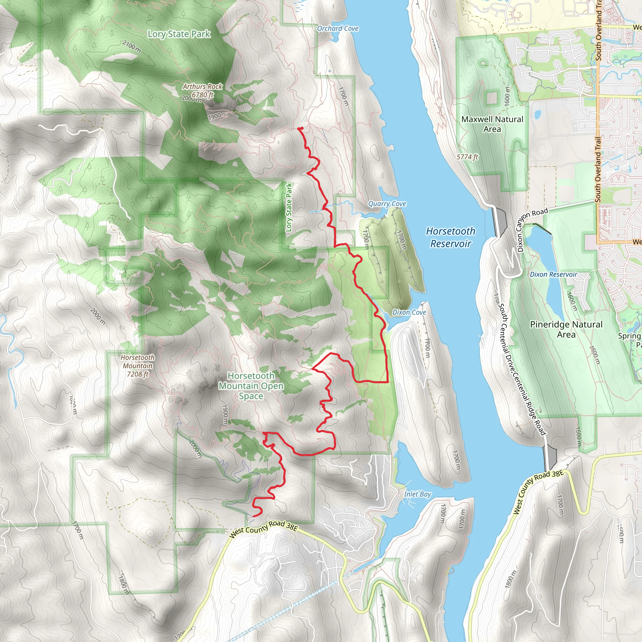 South Valley, Shoreline and Stout Trail mobile static map