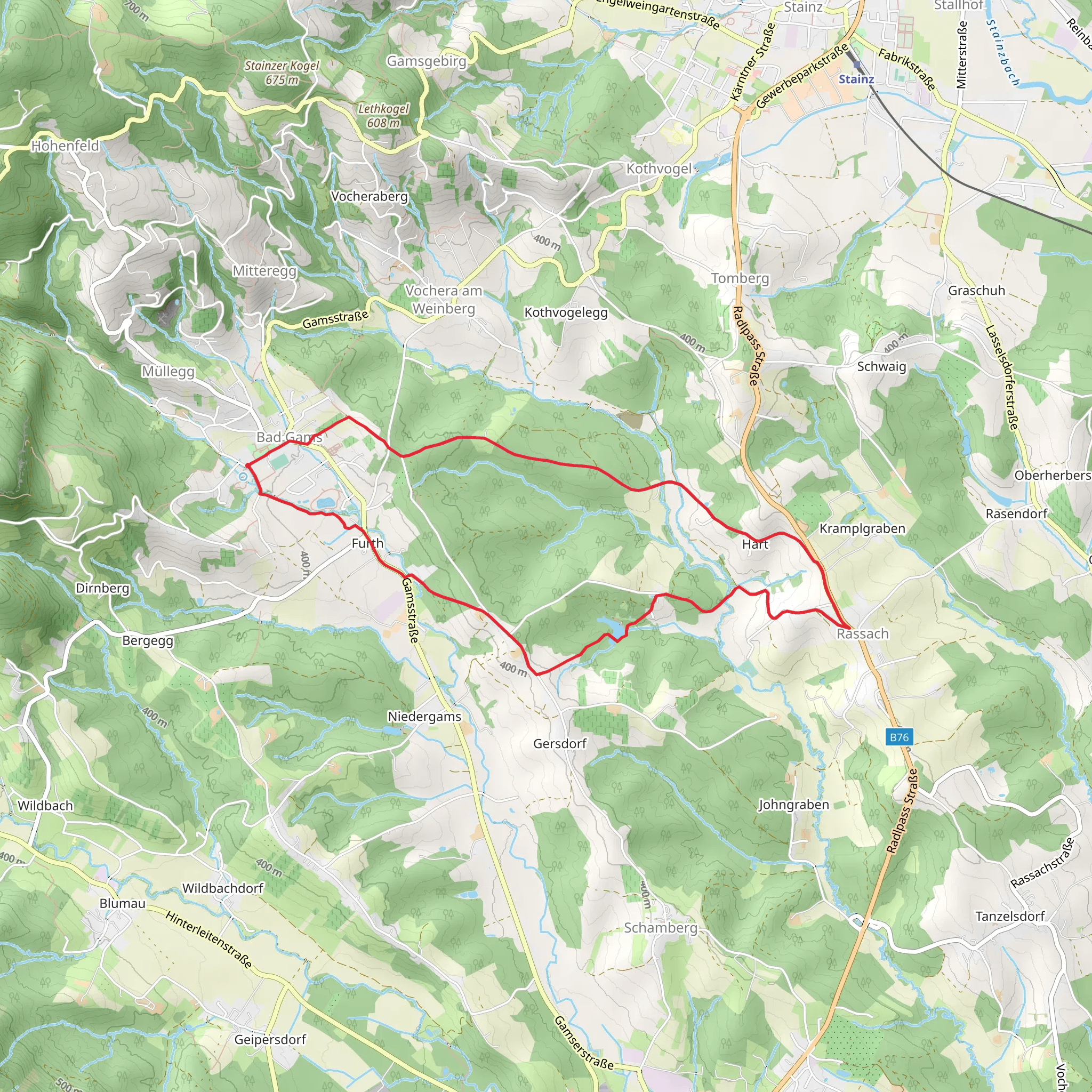Wald-und Kürbisrundweg Rassach mobile static map