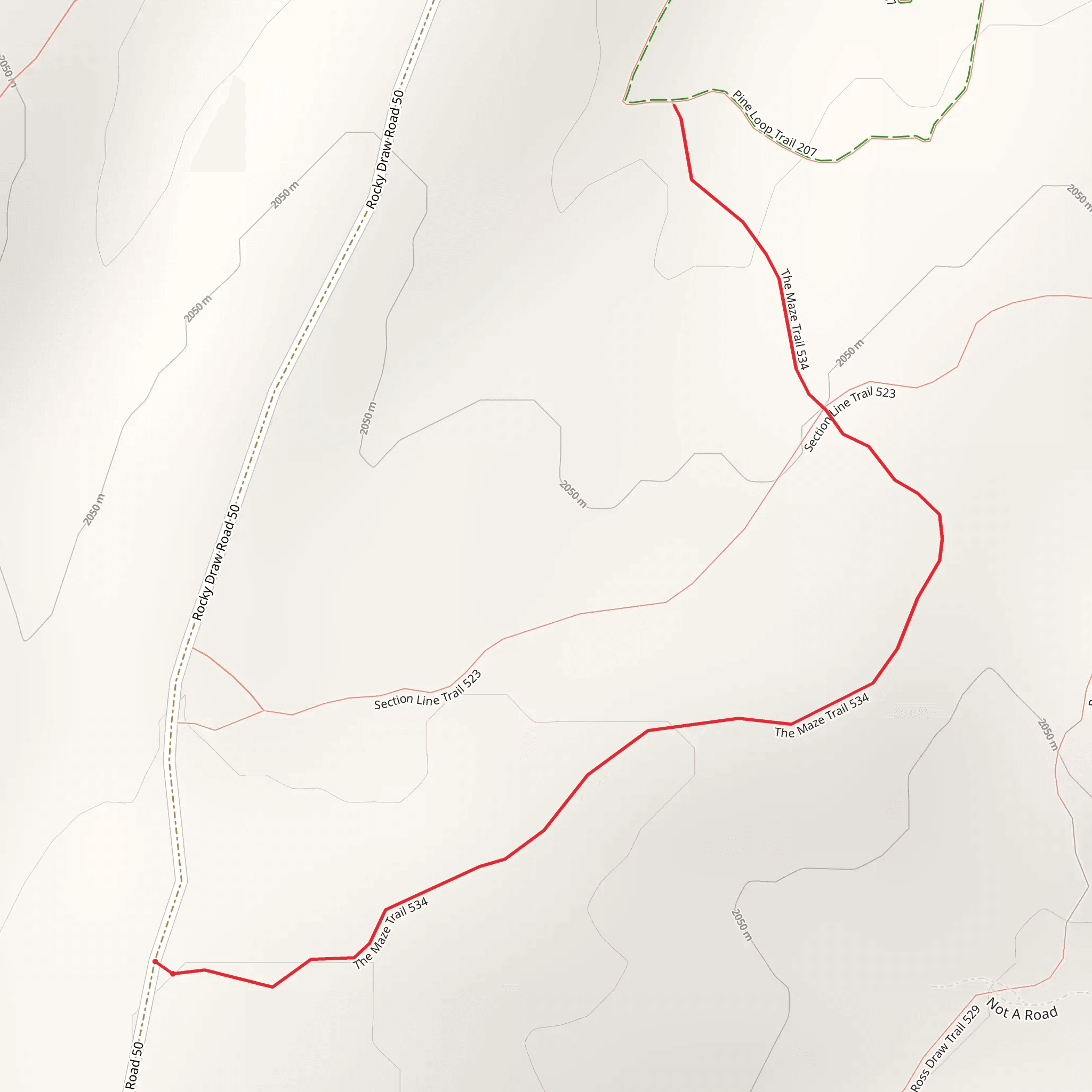 The Maze Trail mobile static map