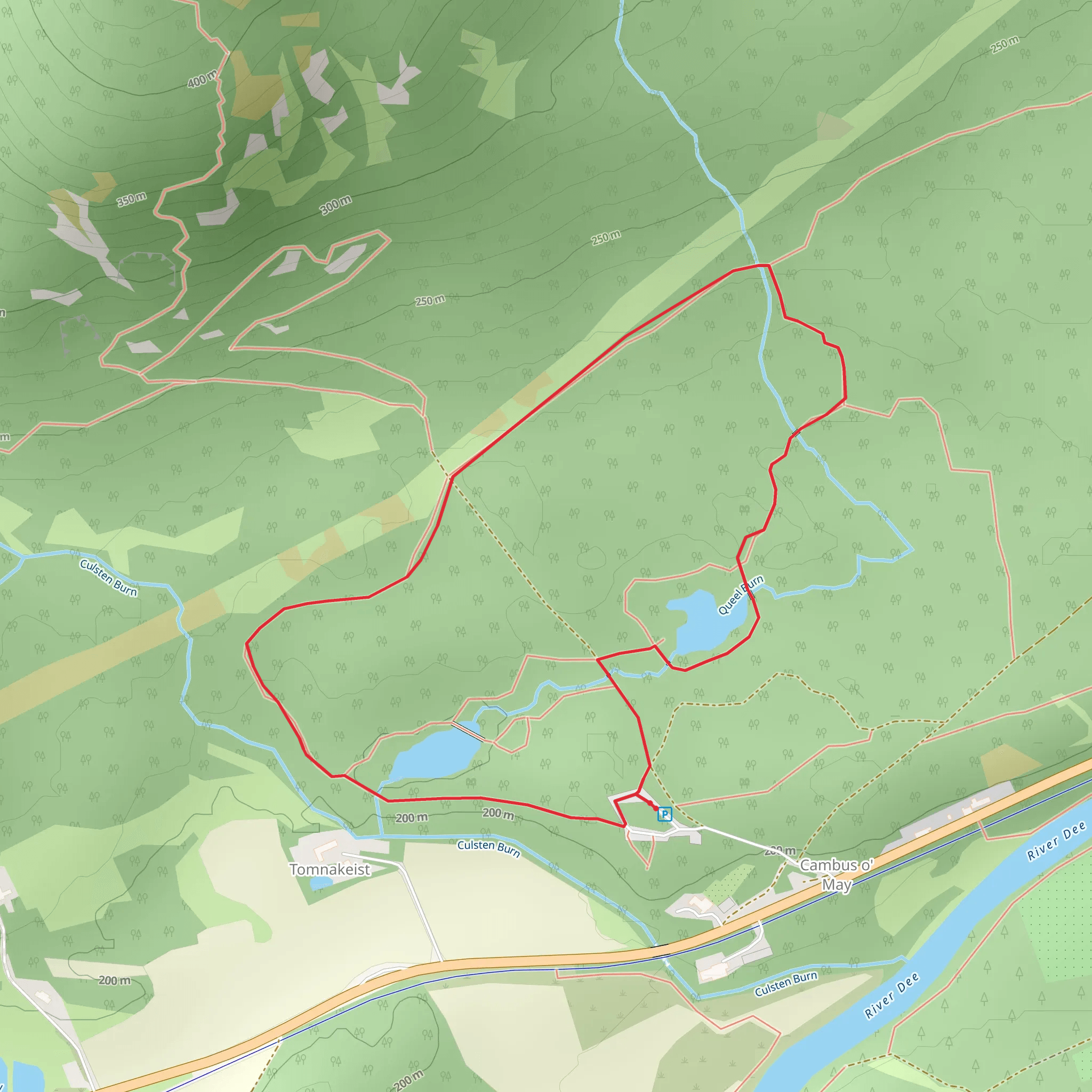 Two Lochans Loop Trail mobile static map