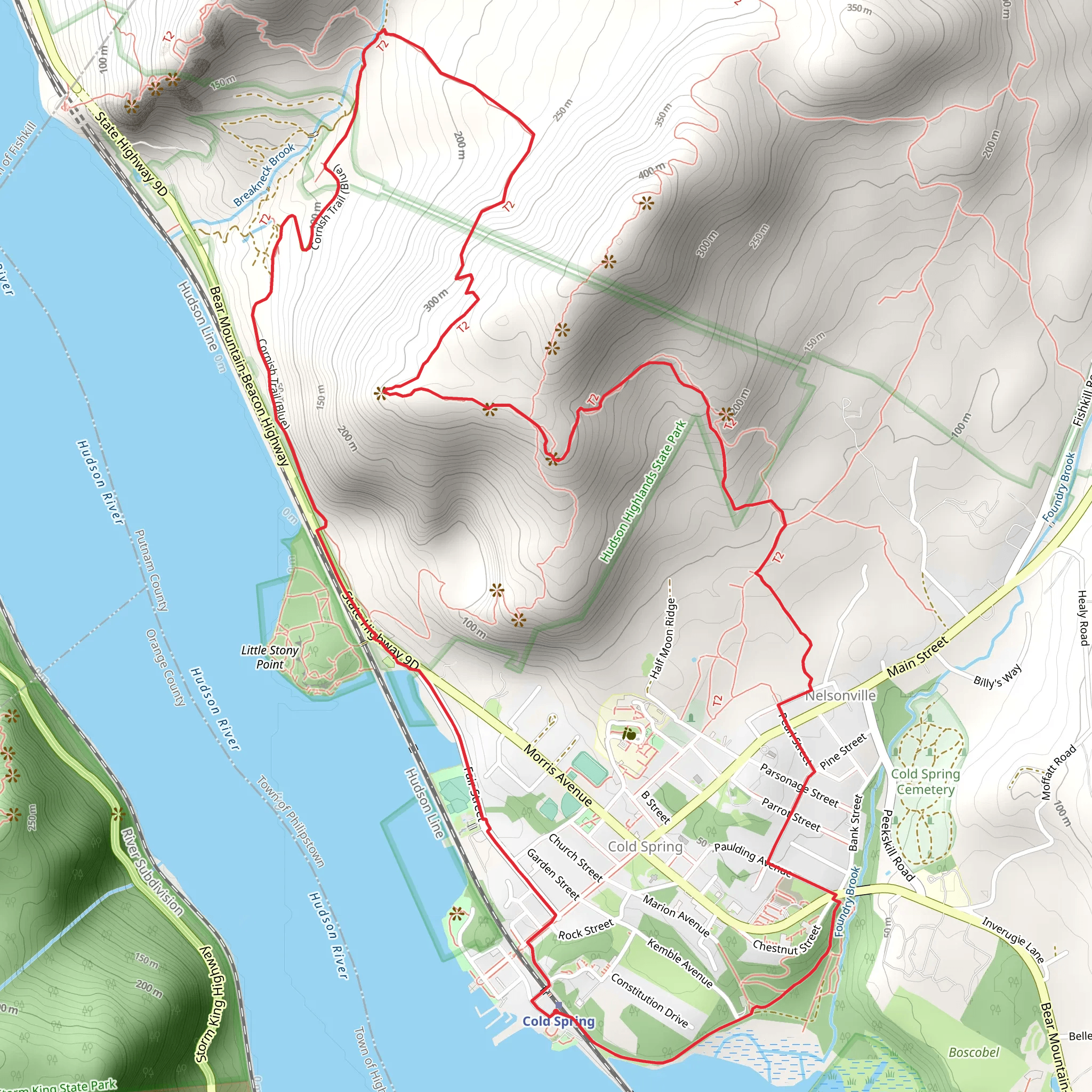 Cold Spring Loop mobile static map