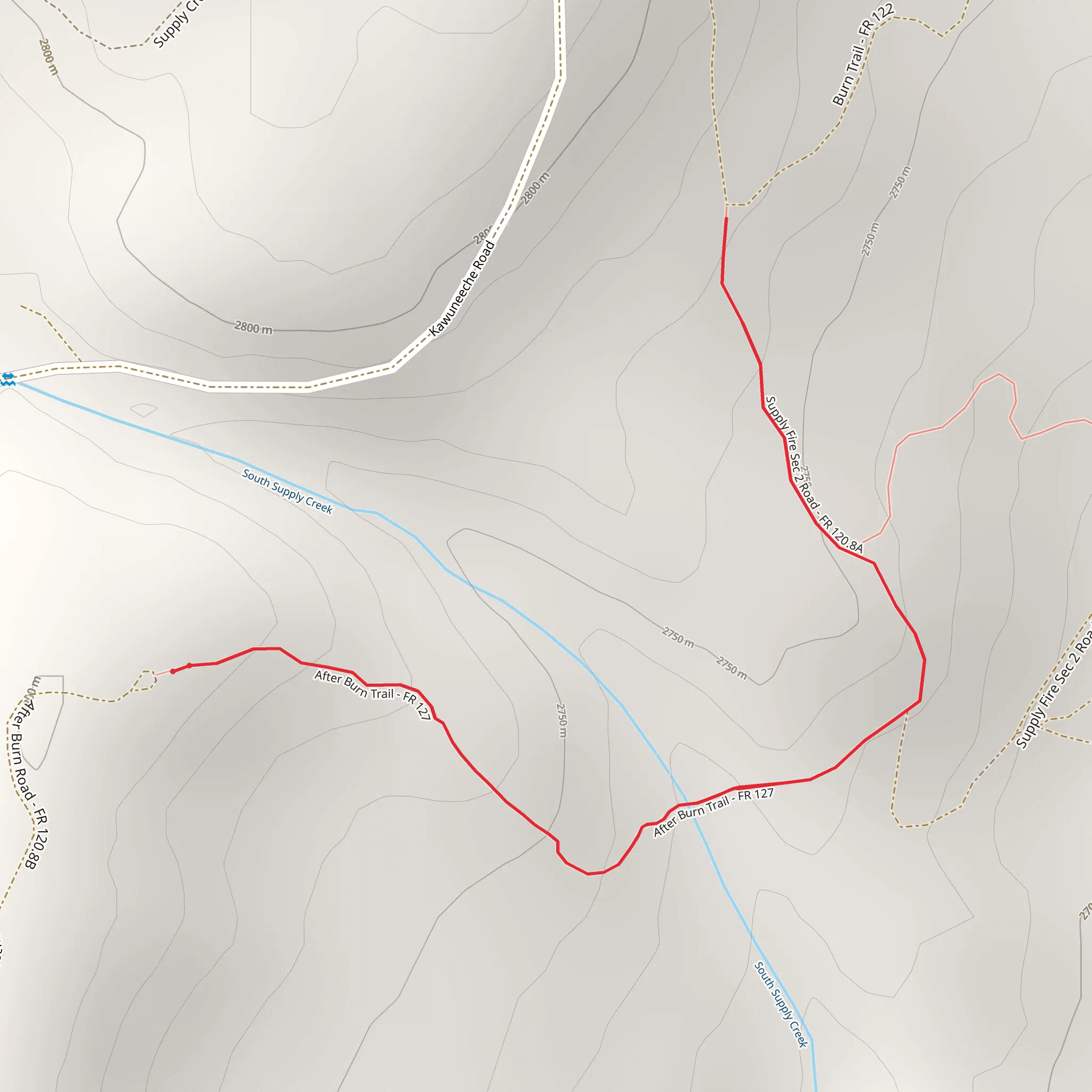 After Burn Trail mobile static map