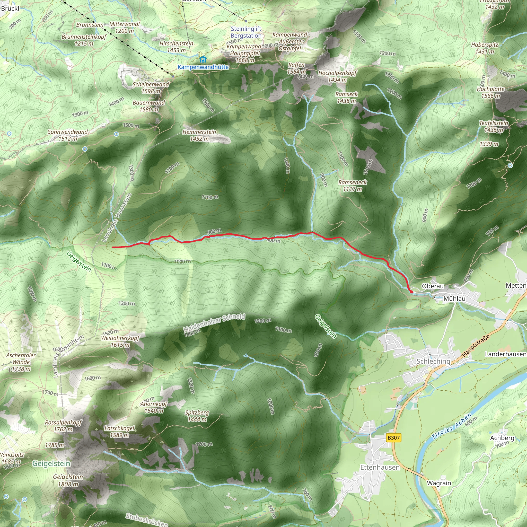 Hintere Dalsen-Alm Walk via Schlechinger Wanderweg 6 mobile static map