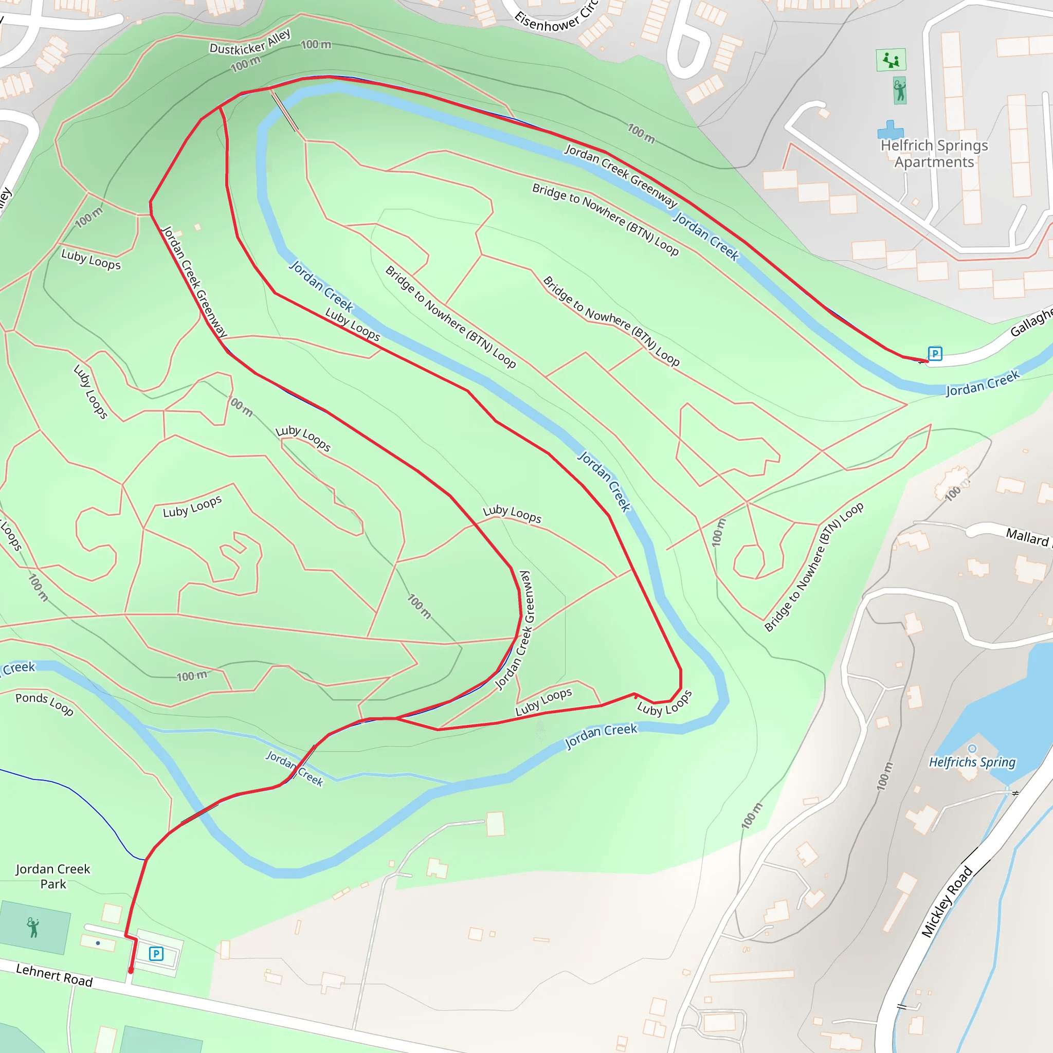 Jordan Creek from Lehnert Road mobile static map