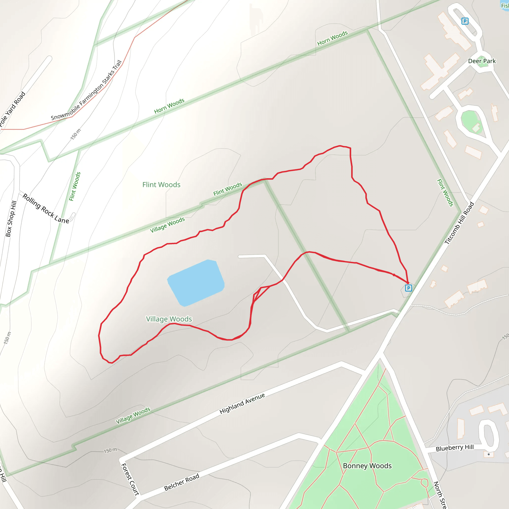 Flint Woods Loop mobile static map