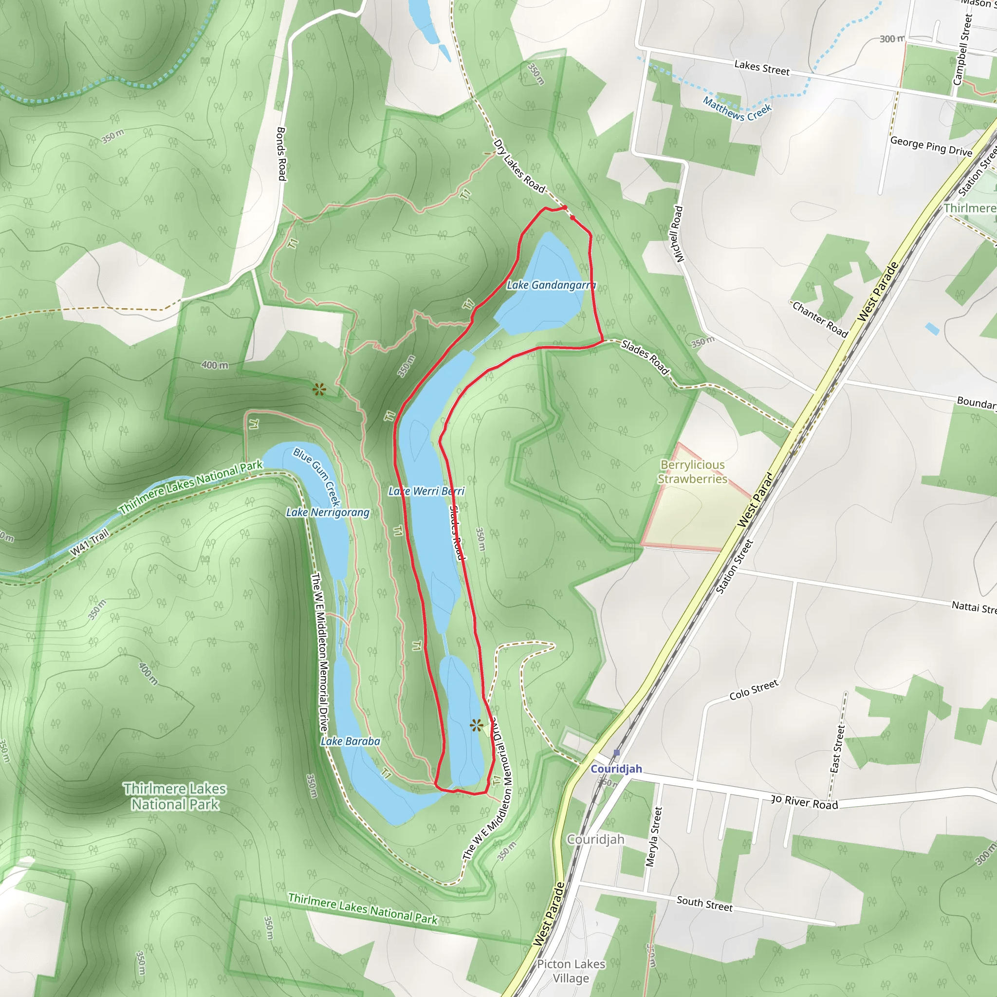 Thirlmere Lakes Track mobile static map