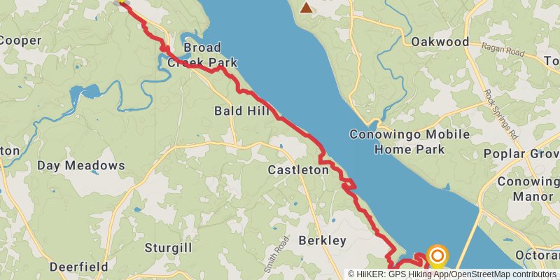 Mason - Dixon Trail stage 10 Map