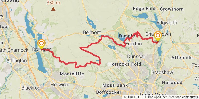 West Pennine Way stage 4 Map