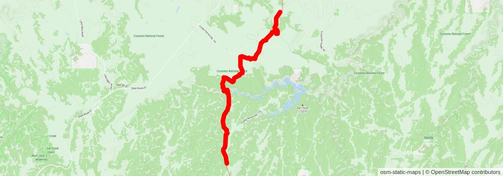 Southwestern Horseshoe Trail stage 75 Map