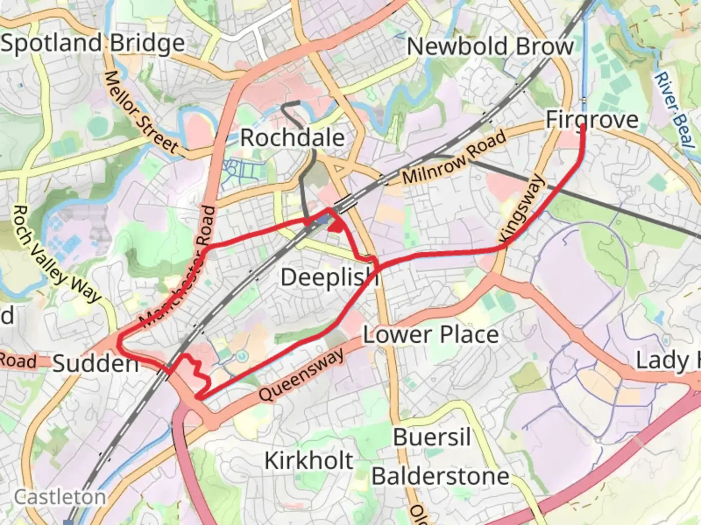 An image depicting the trail Rochdale Walk and its surrounding area.