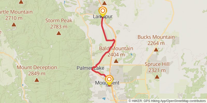 American Discovery Trail South Route - Colorado stage 25 Map