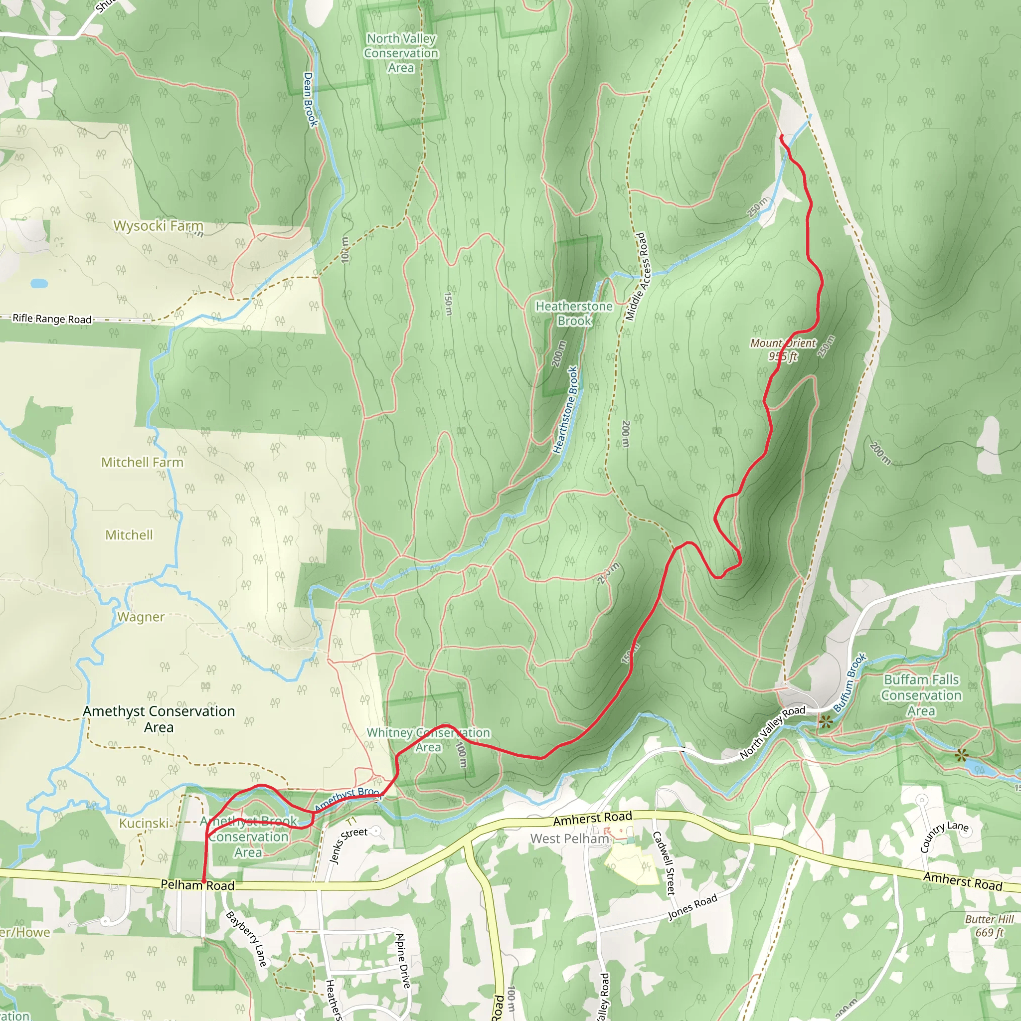 Mount Orient via Robert Frost Trail mobile static map