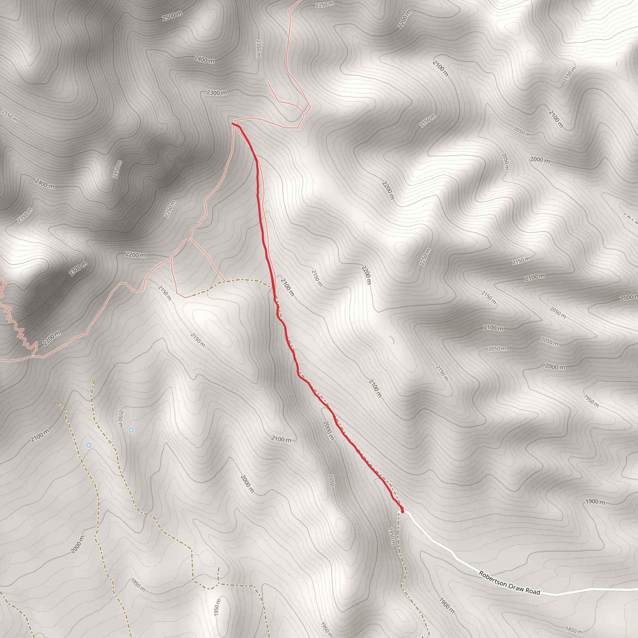 Robertson Draw Trail mobile static map
