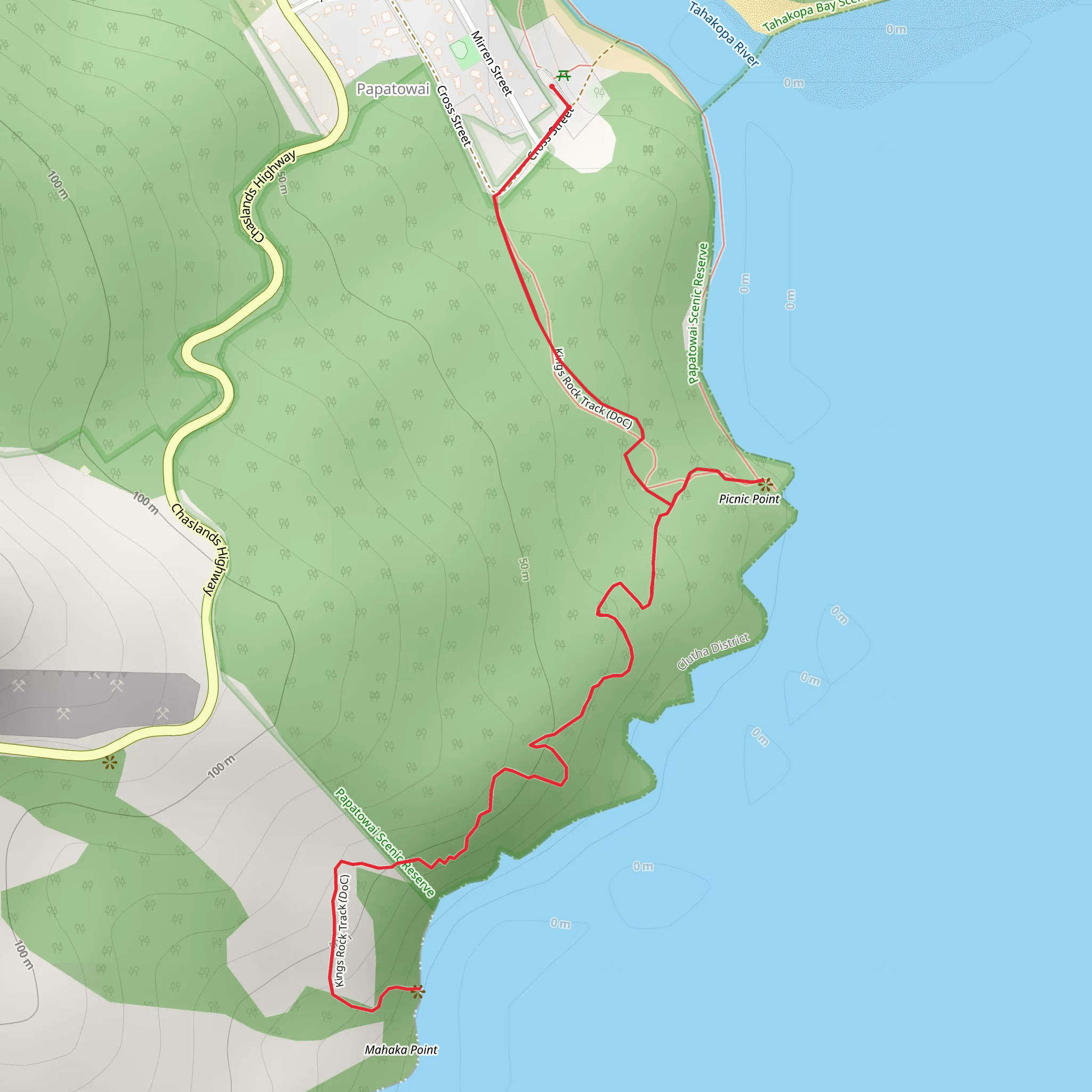 Papatowai Walks mobile static map