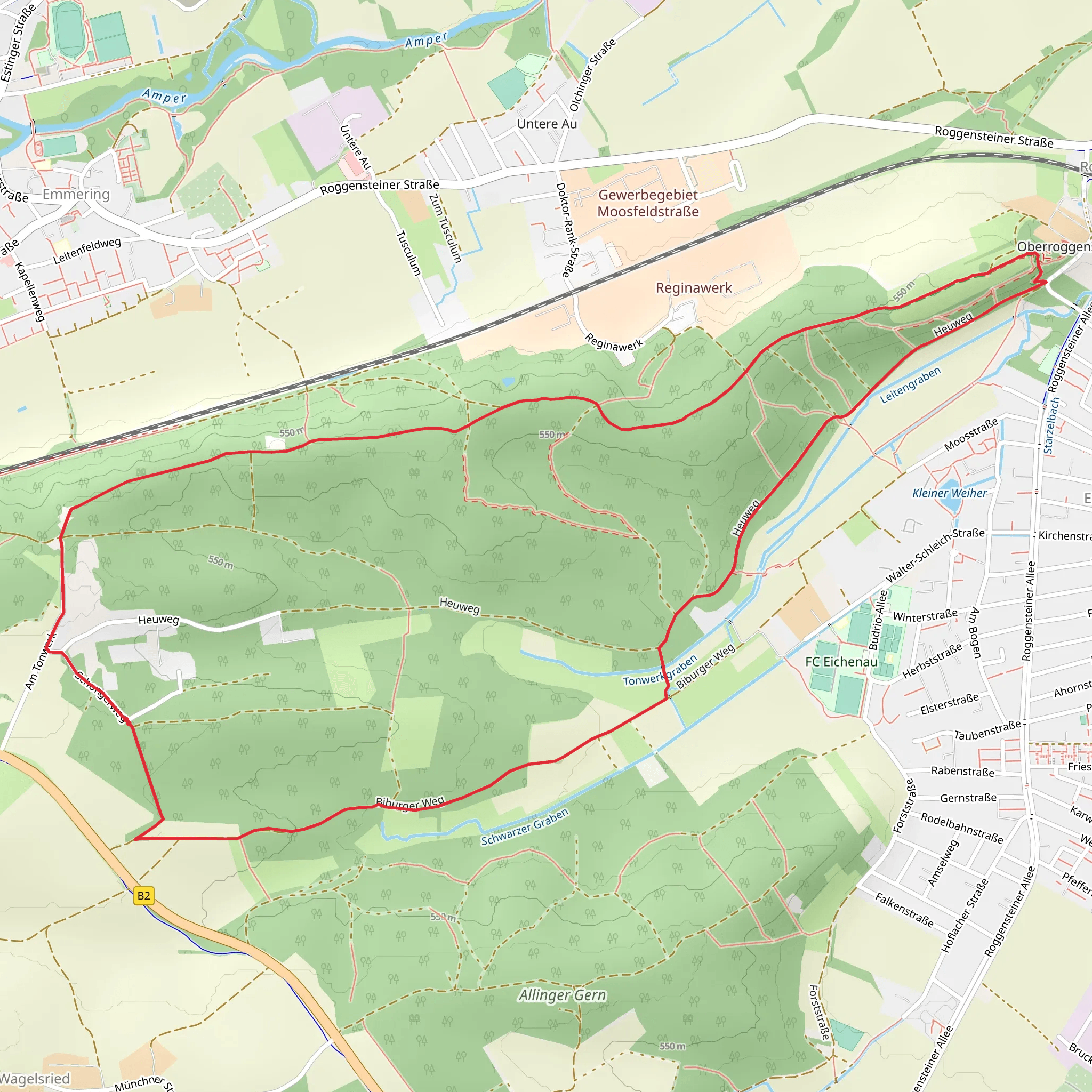 Eichenau Loop mobile static map