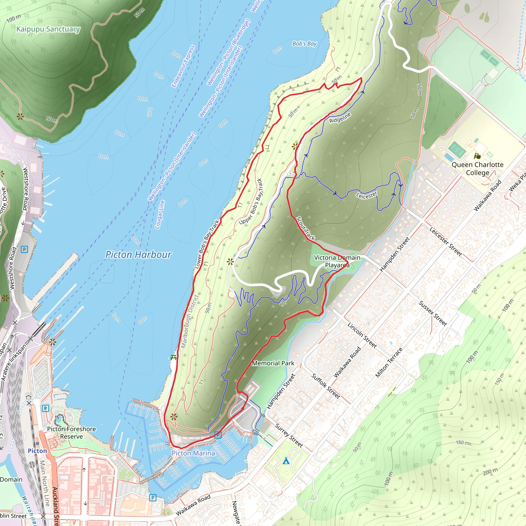Snout Track and Lower Bob's Bay Track Loop mobile static map