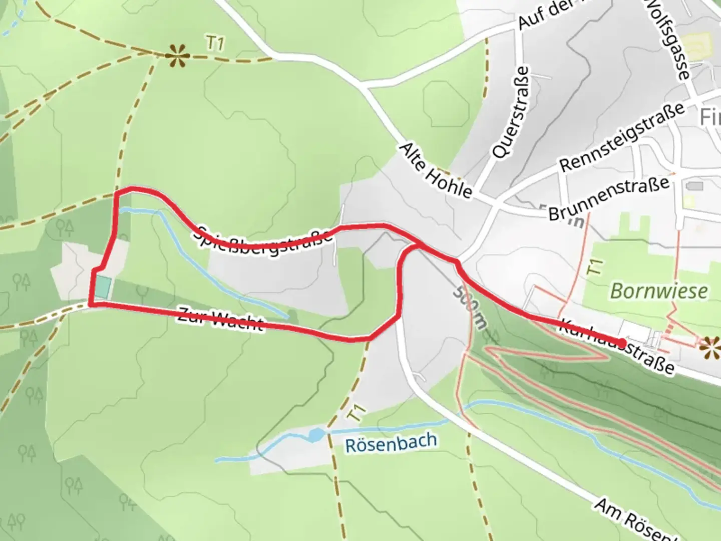An image depicting the trail Finsterbergen Short Loop and its surrounding area.