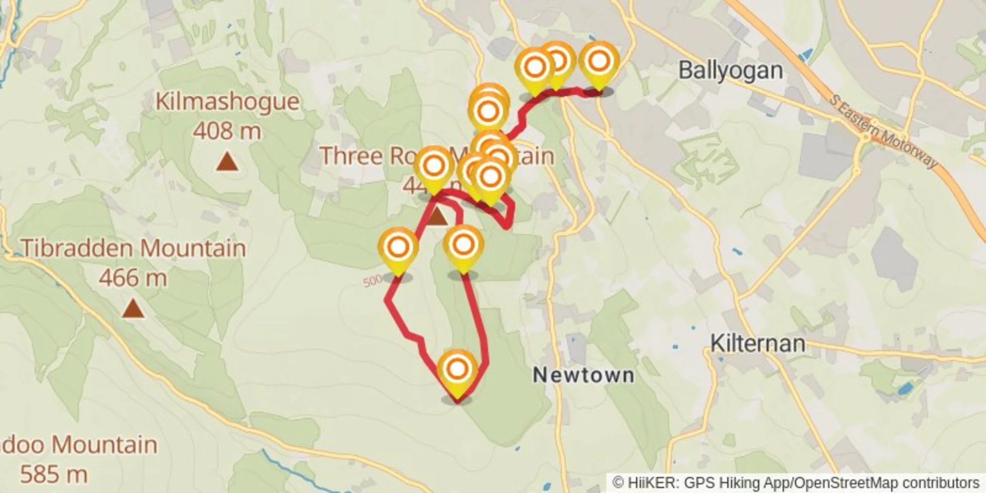 An image depicting the trail Ticknock - Public Transport and its surrounding area.