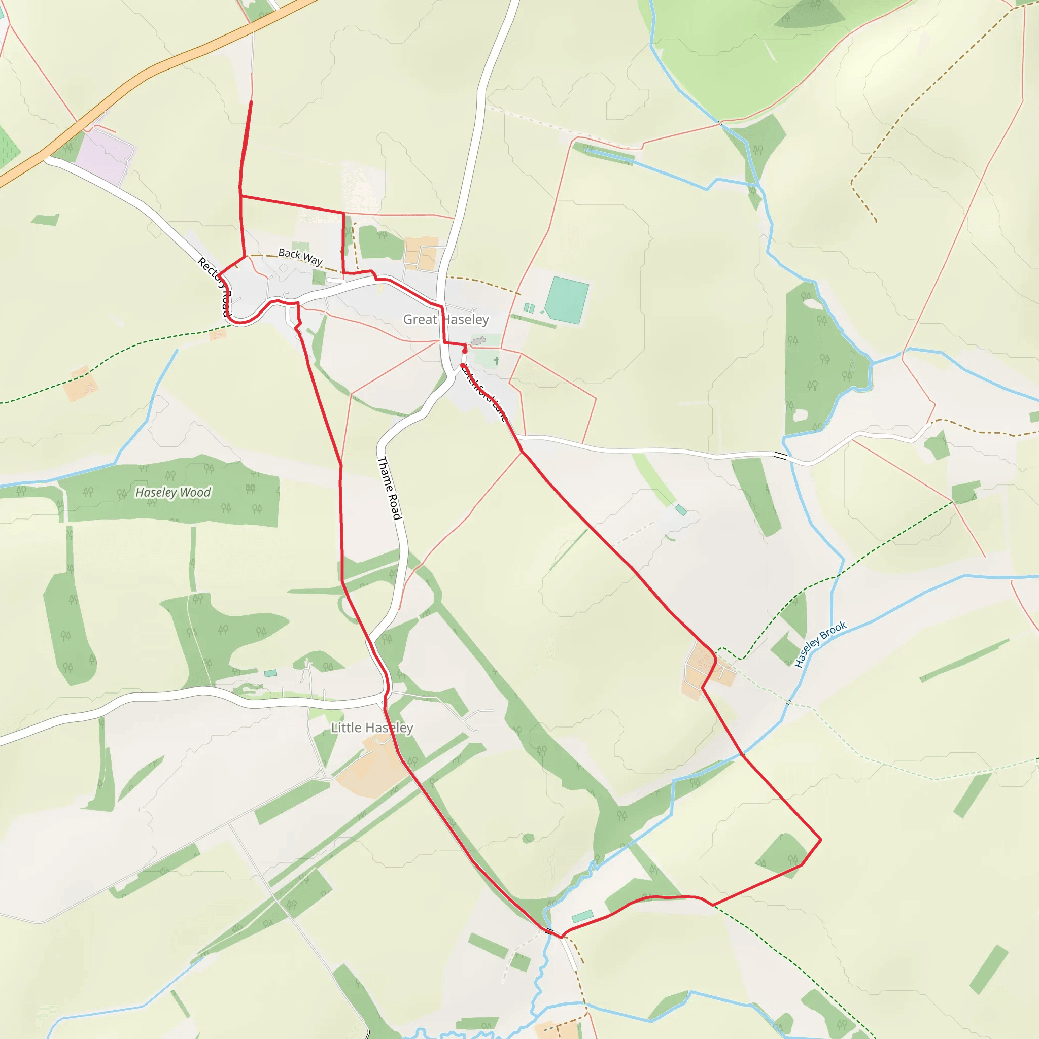 Great Haseley and Little Haseley Loop mobile static map