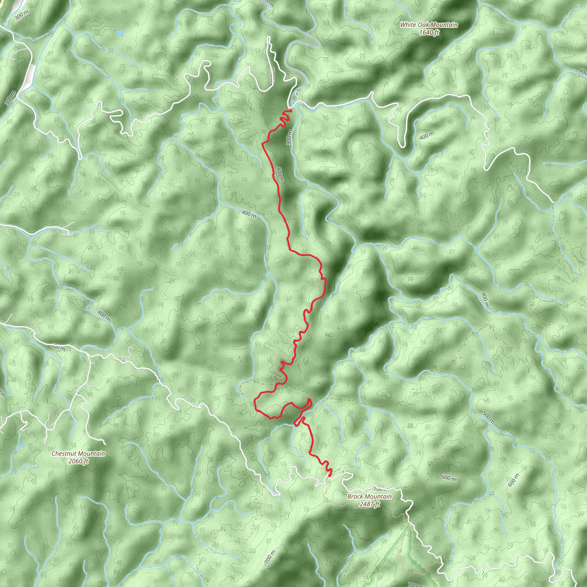 Benton MacKaye Trail from Kimsey Mountain Road mobile static map