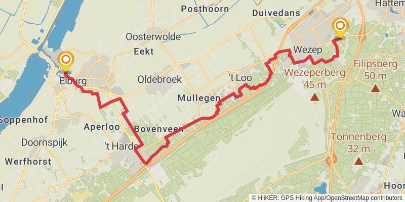 Westerborkpad stage 10 Map