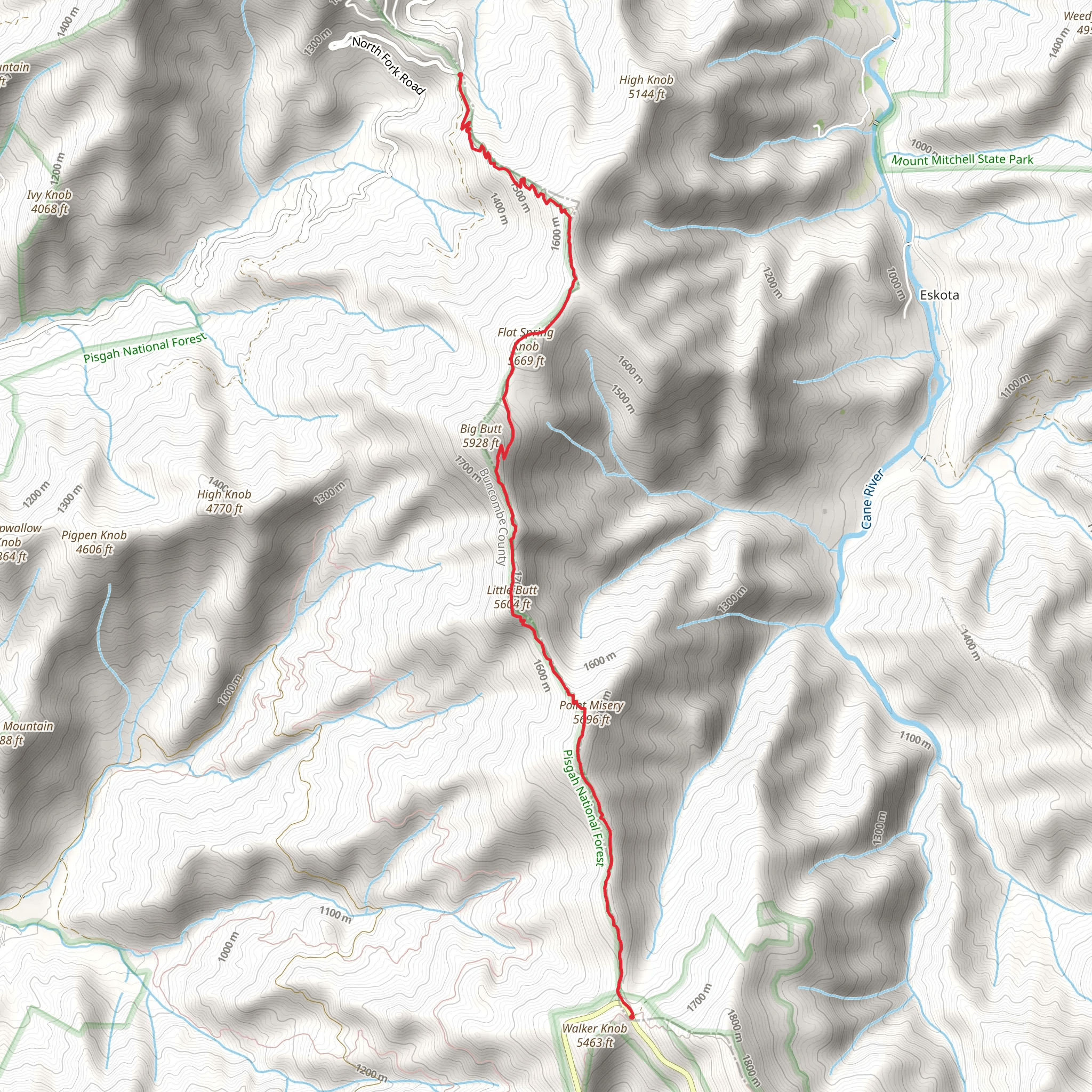 Big Butt Trail mobile static map