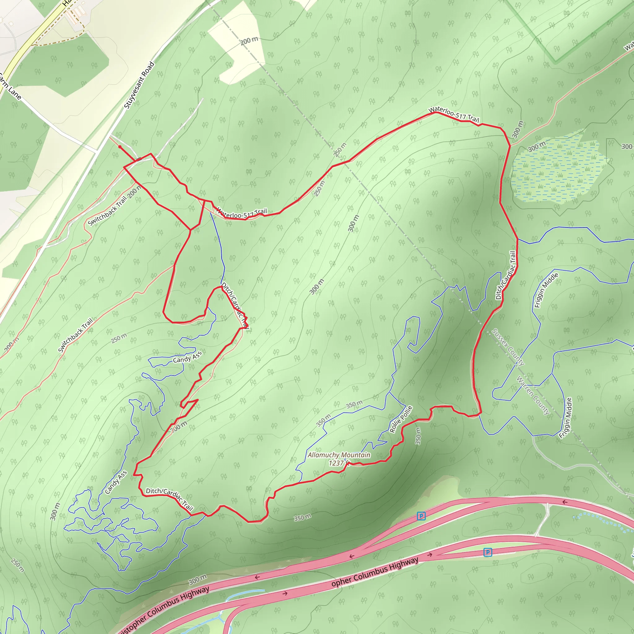 White and Ditch-Cardiac Loop Trail mobile static map