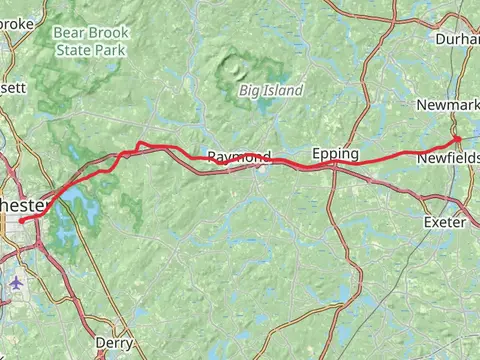 Massabesic Lake from Sharp Hill to Manchaster