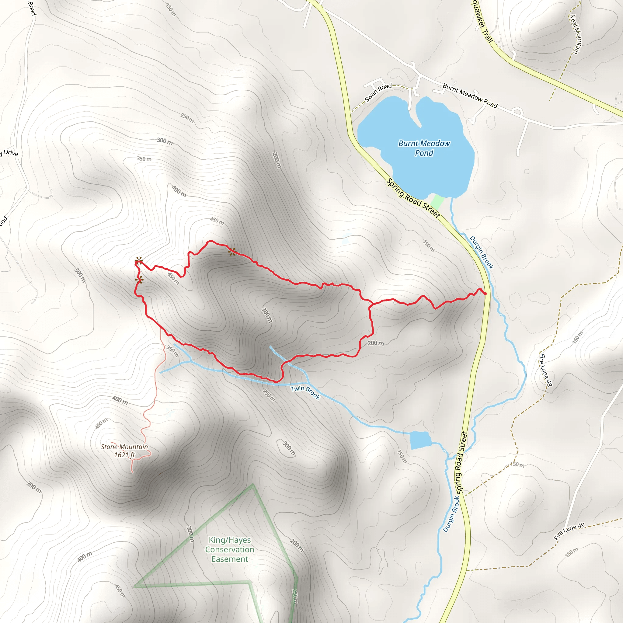 Burnt Meadow Mountains, North Peak Loop mobile static map