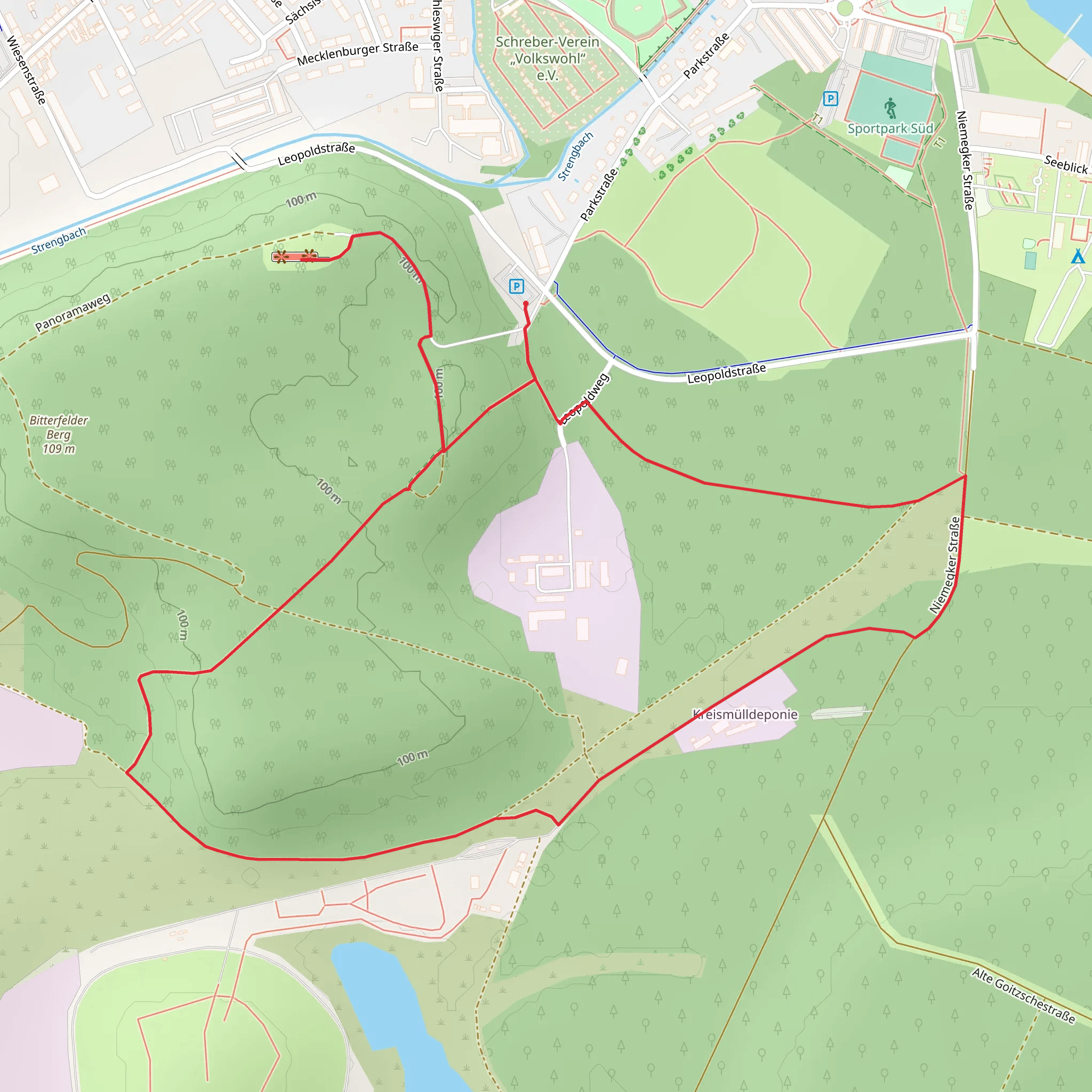 Bitterfeld Berg Loop mobile static map