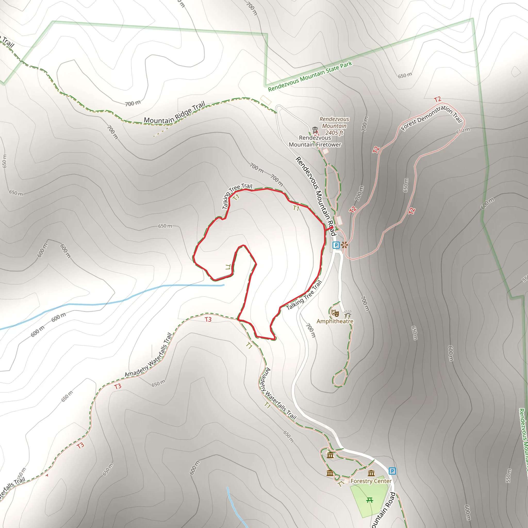 Talking Tree Loop Trail mobile static map