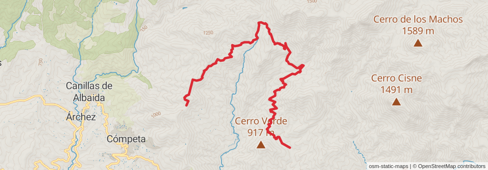 GR 249 Gran Senda de Málaga stage 7 Map