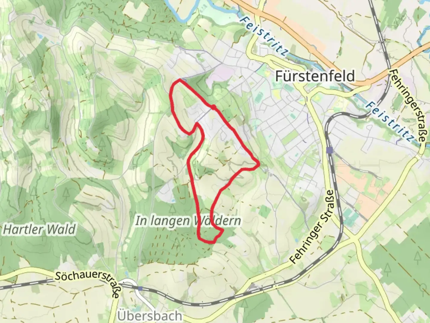 An image depicting the trail Augustiner-Rundweg and its surrounding area.