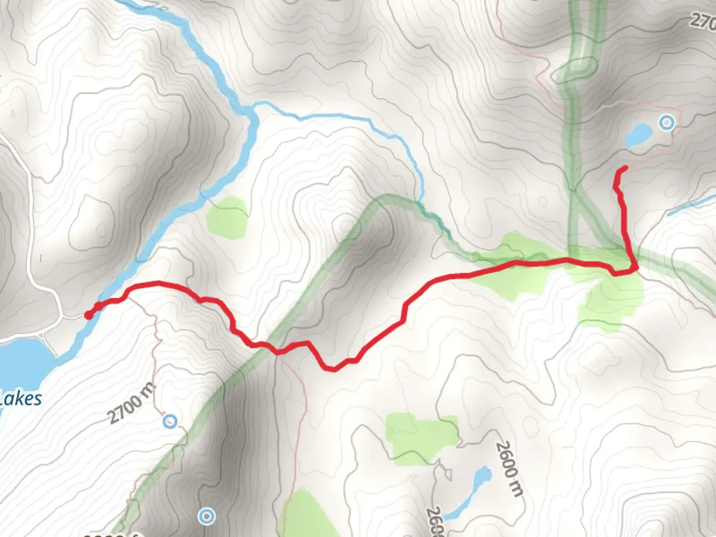 An image depicting the trail Asa Lake via Wolf Creek Trail and its surrounding area.