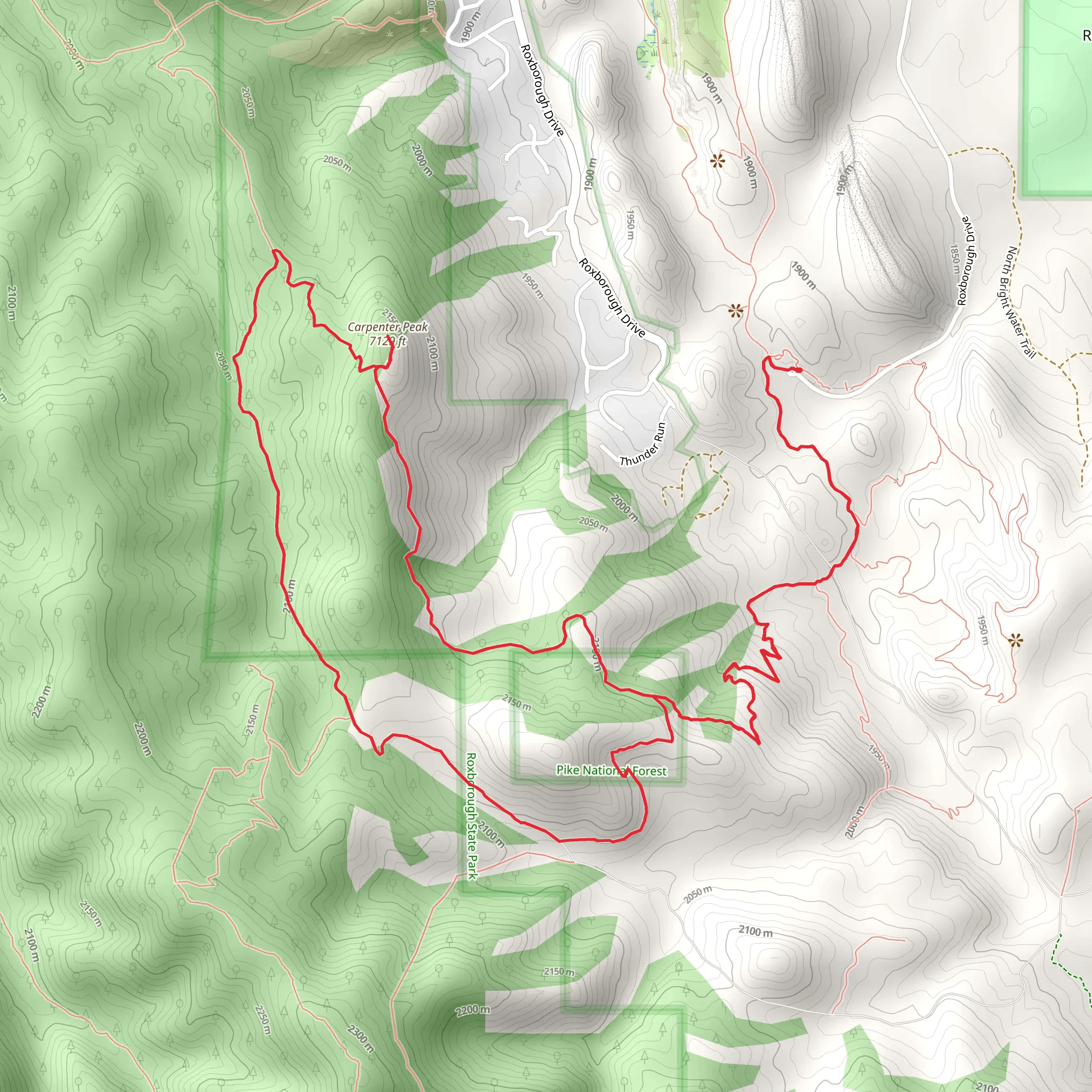 Carpenter Peak Trail and Willow Creek Loop Trail mobile static map