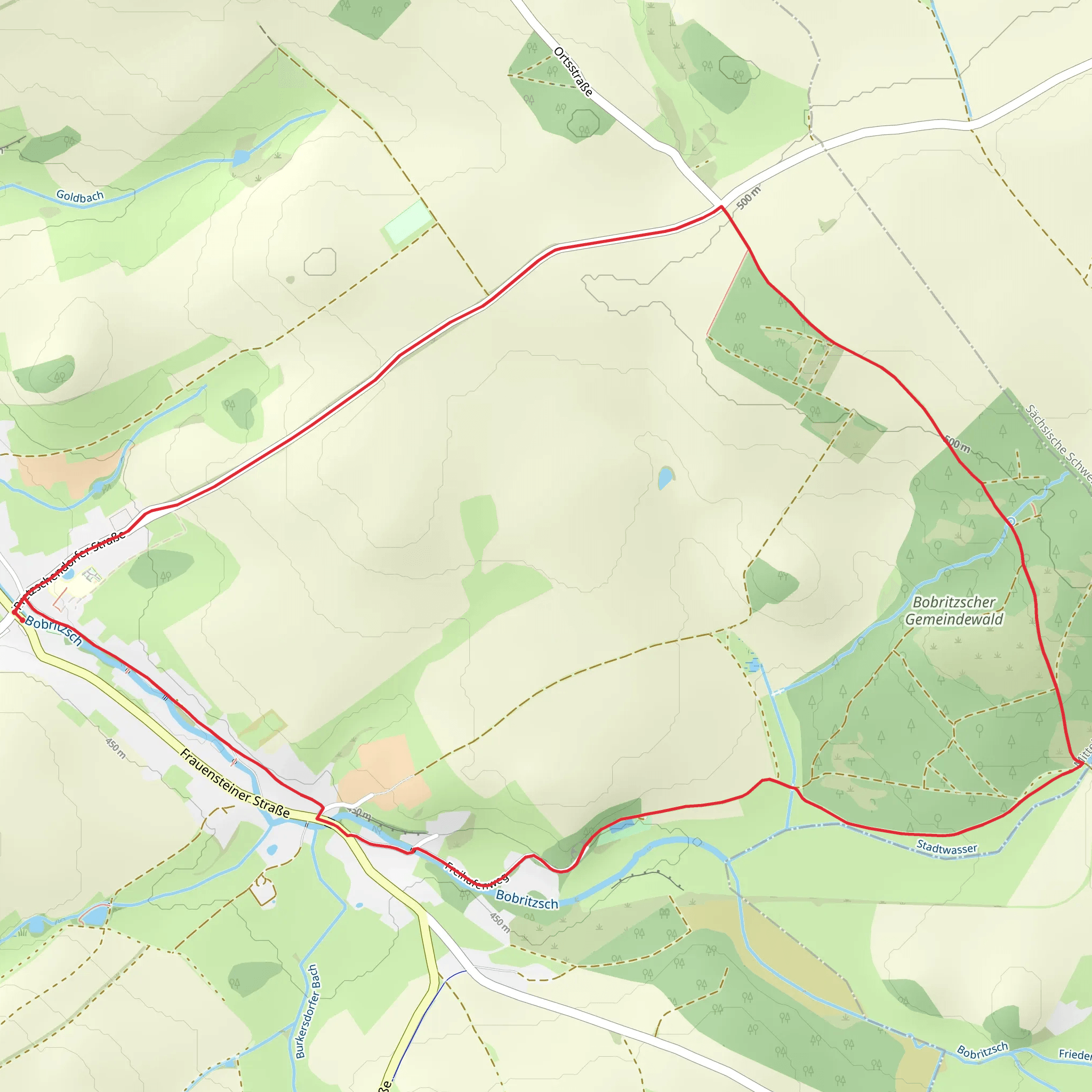 Rundweg Gemeindewald mobile static map