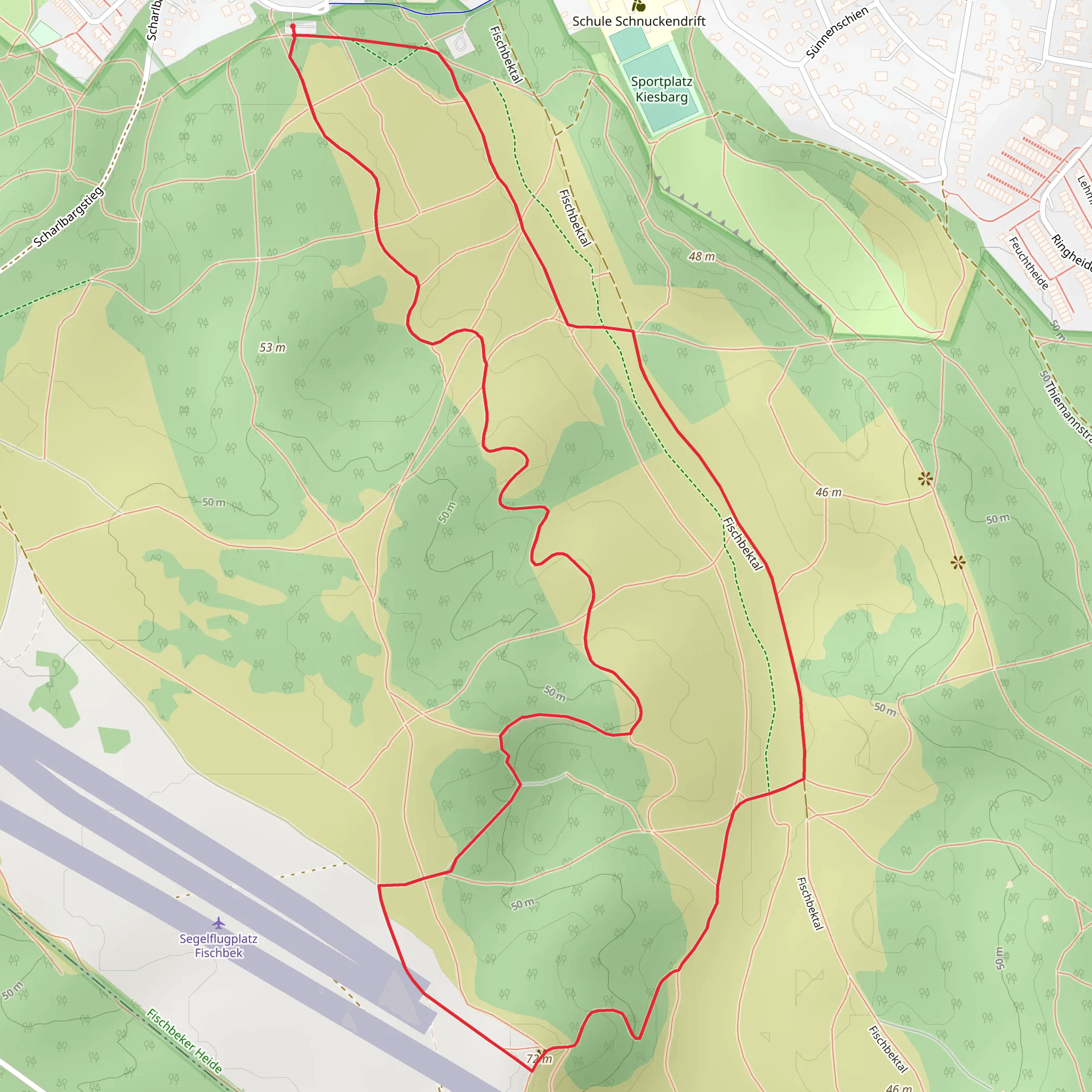 Fischbeker Heide Loop via Wander Tour Wulmstorfer Heide mobile static map