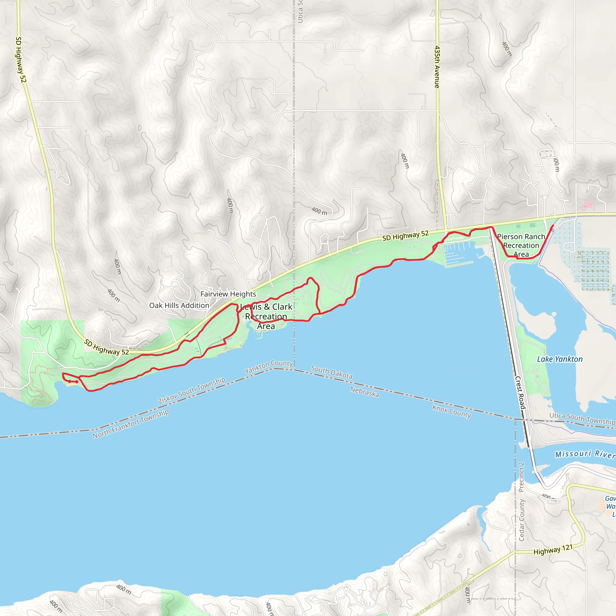 Lewis and Clark Trail mobile static map