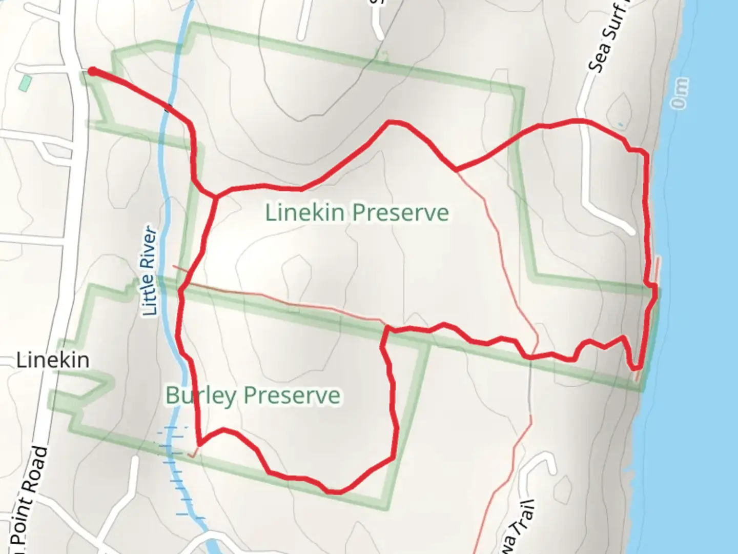 An image depicting the trail River Loop - White and its surrounding area.