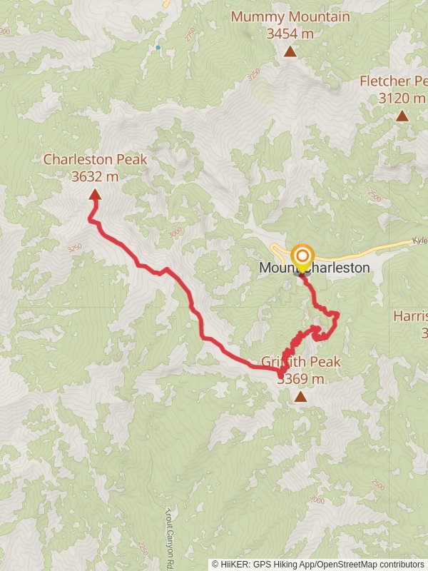 Charleston Peak via Charleston Peak Trail South Loop