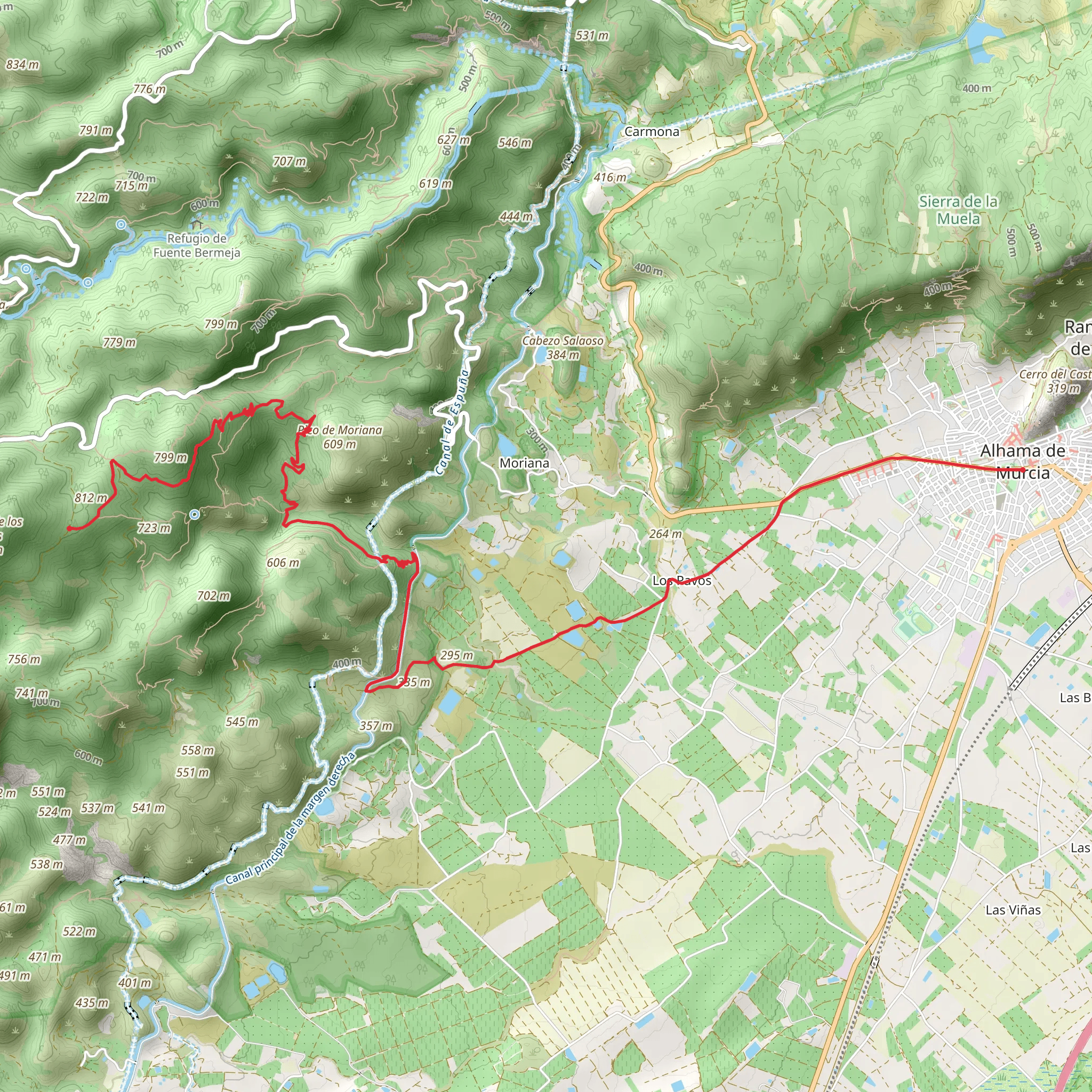 Fuente Alta Trail PR MU 76 mobile static map