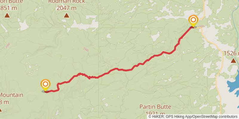 Oregon Timber Trail stage 14 Map