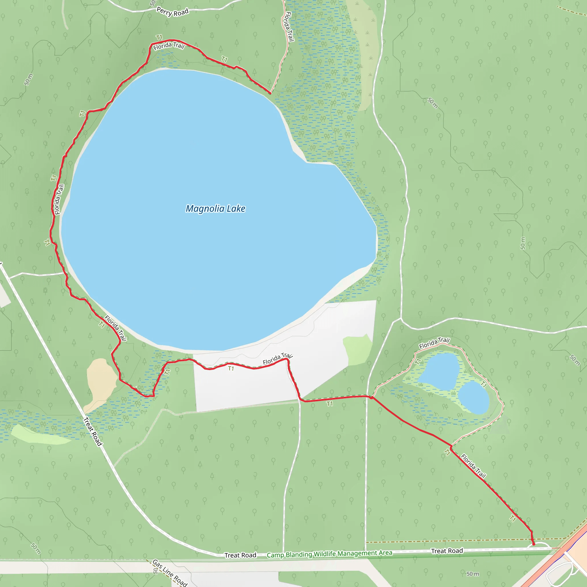 Magnolia Lake from Treat Road mobile static map