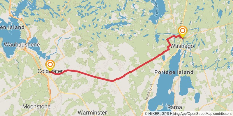 Waterfront Trail stage 98 Map