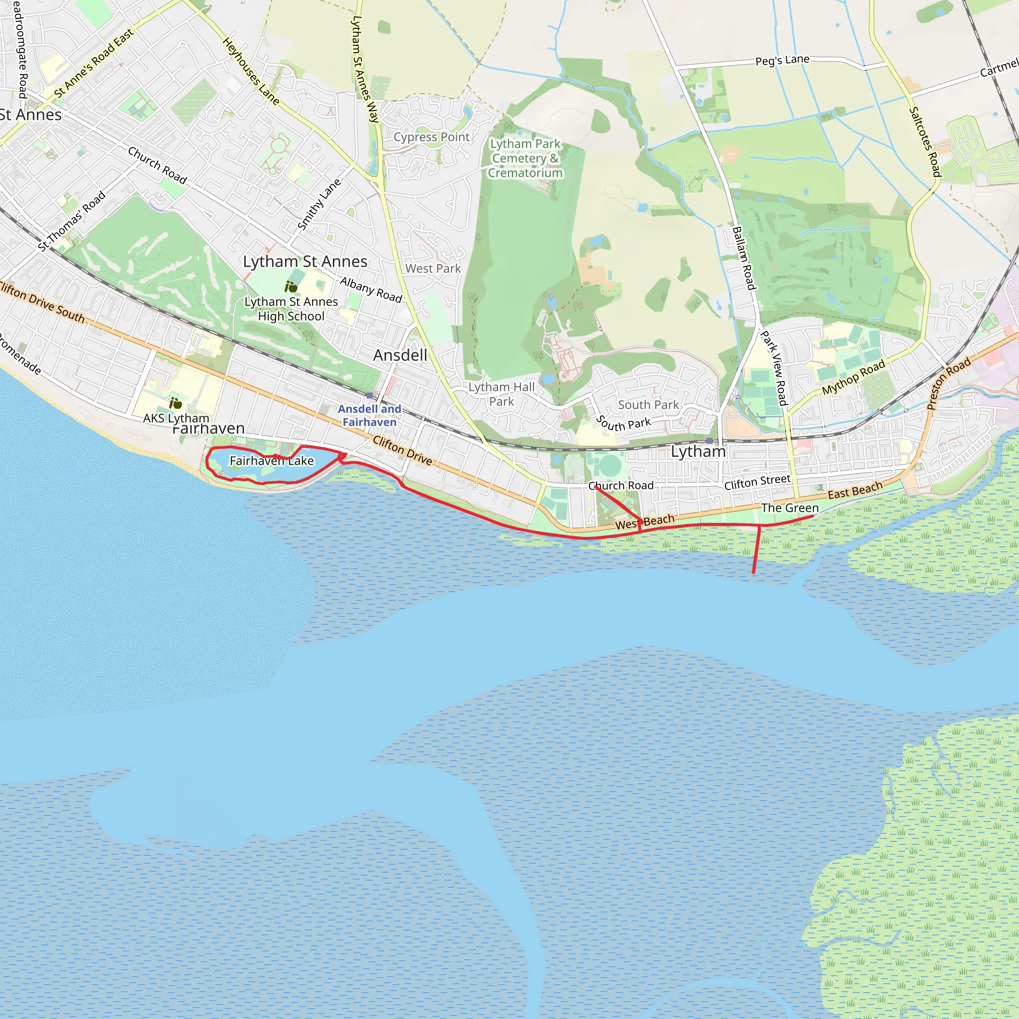 Ribble Estuary mobile static map